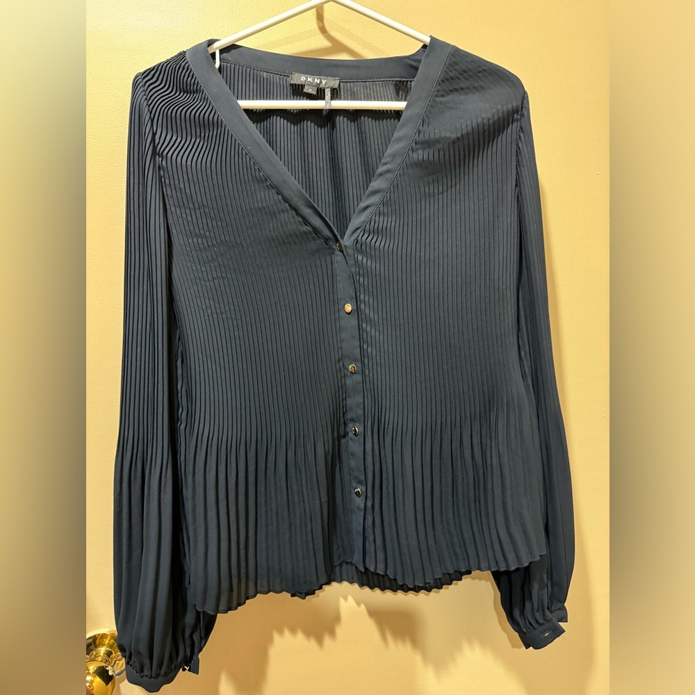 DKNY Pleated Blouse